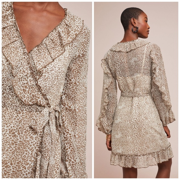 NWT, Anthropologie, Ranna Gill Leopard Dress - Picture 2 of 2